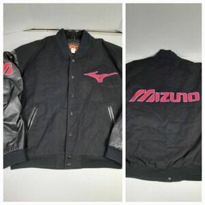 Mizuno Vintage Varsity Bomber Jacket Men's Sz XL Rare